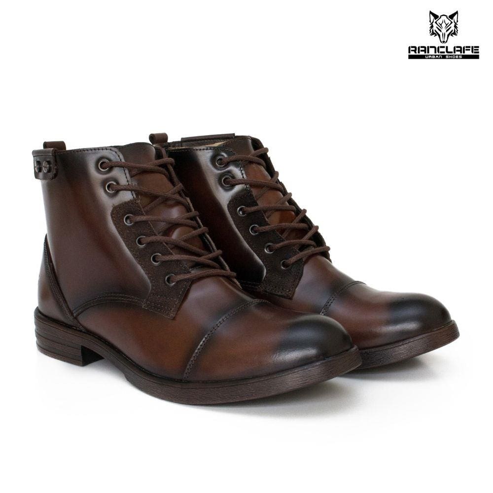 Bota Botina Coturno Masculino  Couro Nobre