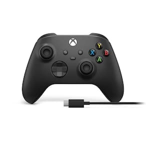 Controle Sem Fio Xbox Series X|S E Cabo Usb-C Carbon Black