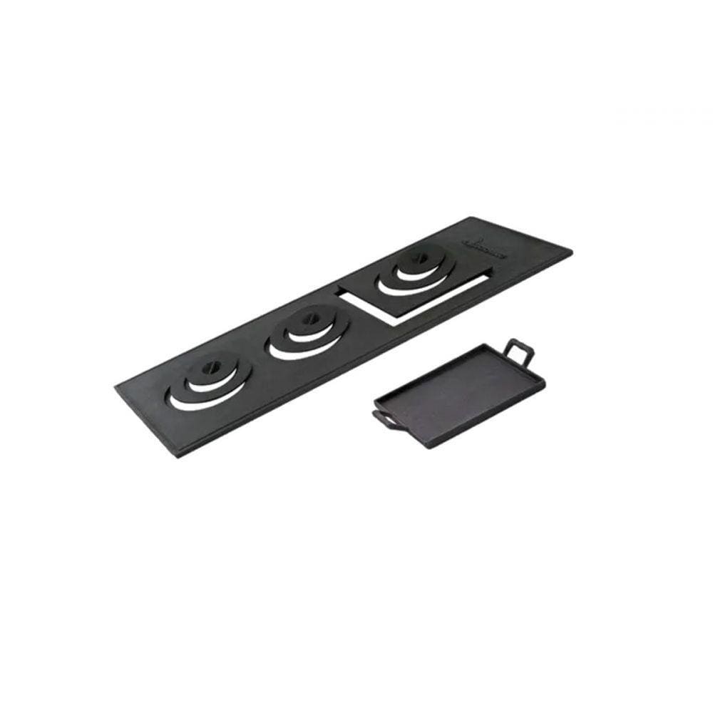 Chapa Redução + Bifeteira Ferro Fundido Libaneza 38x95,5 Cm