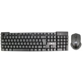Kit Teclado Mouse Óptico 1200 Dpi Sem Fio 2.4G Receptor Nano