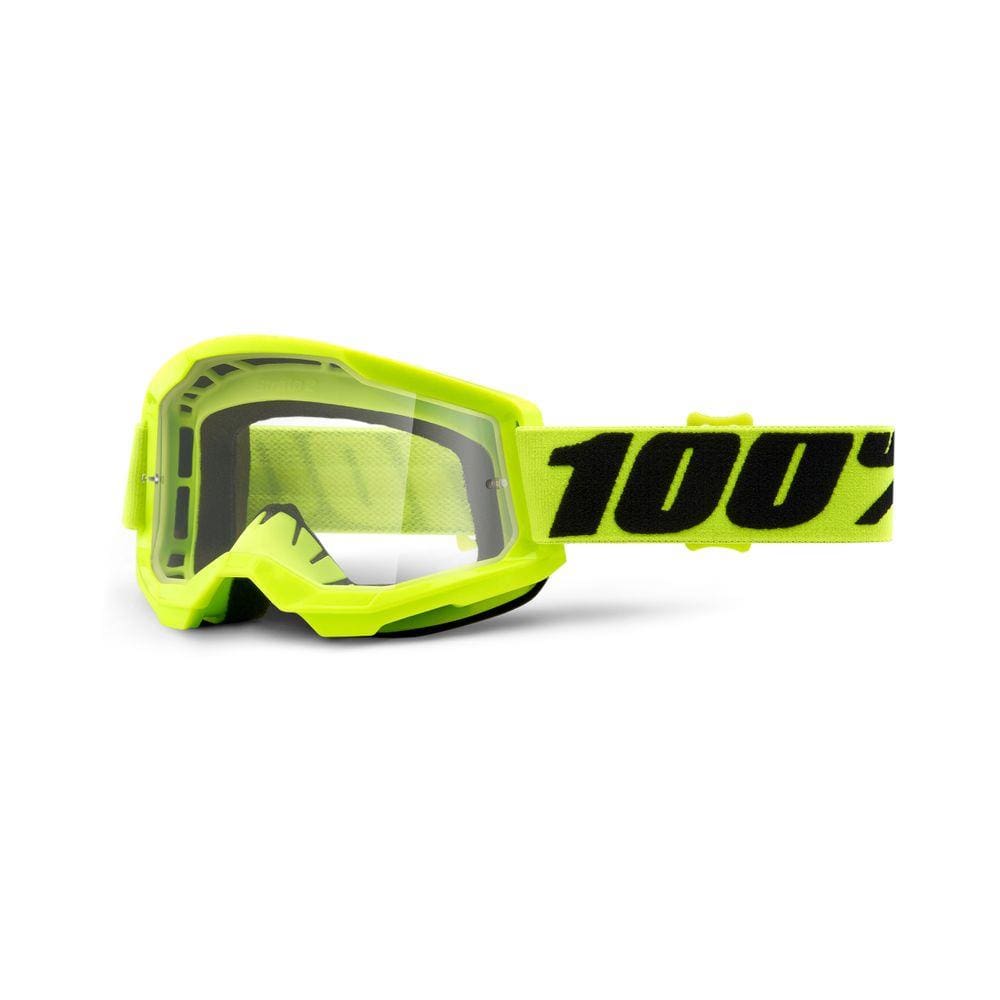 Oculos Motocross Trilha 100% Strata 2 Cristal Amarelo