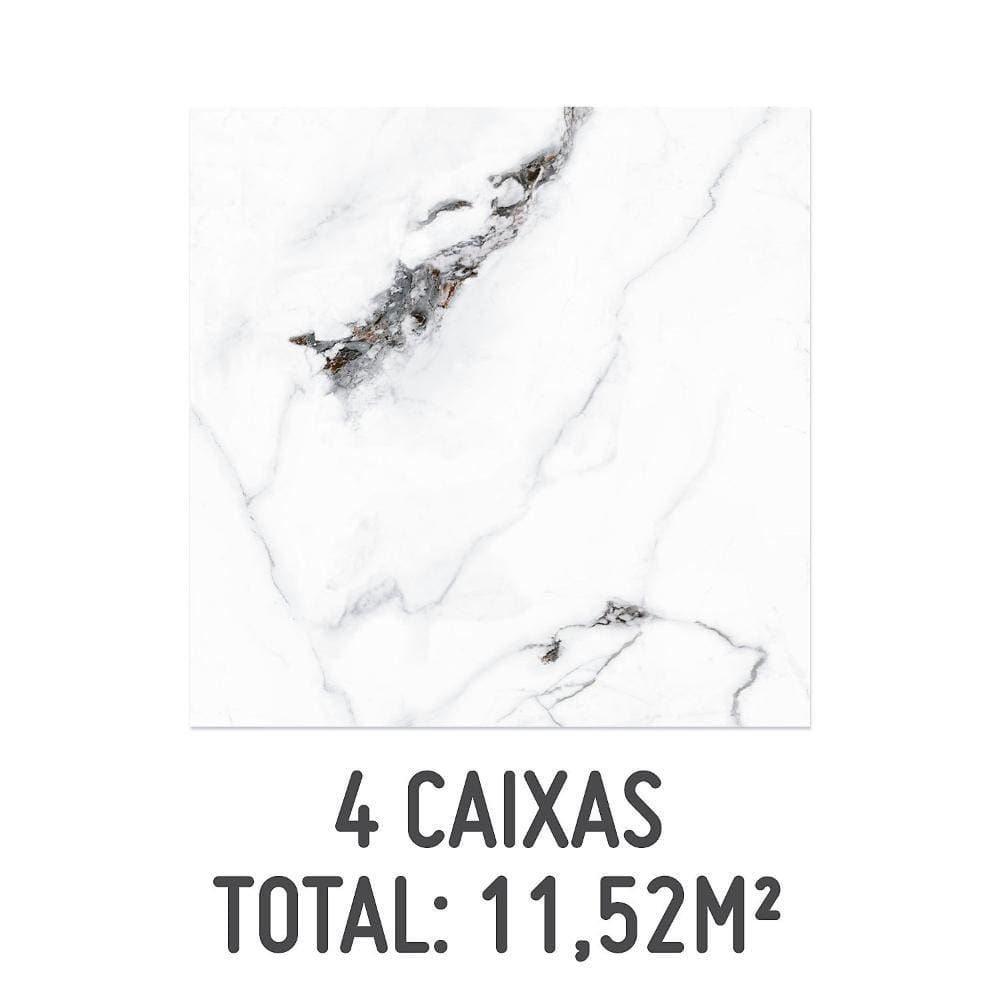Kit 4 Caixas de Porcelanato Capraia Lux 120x120cm Retificado com 2,88cm²