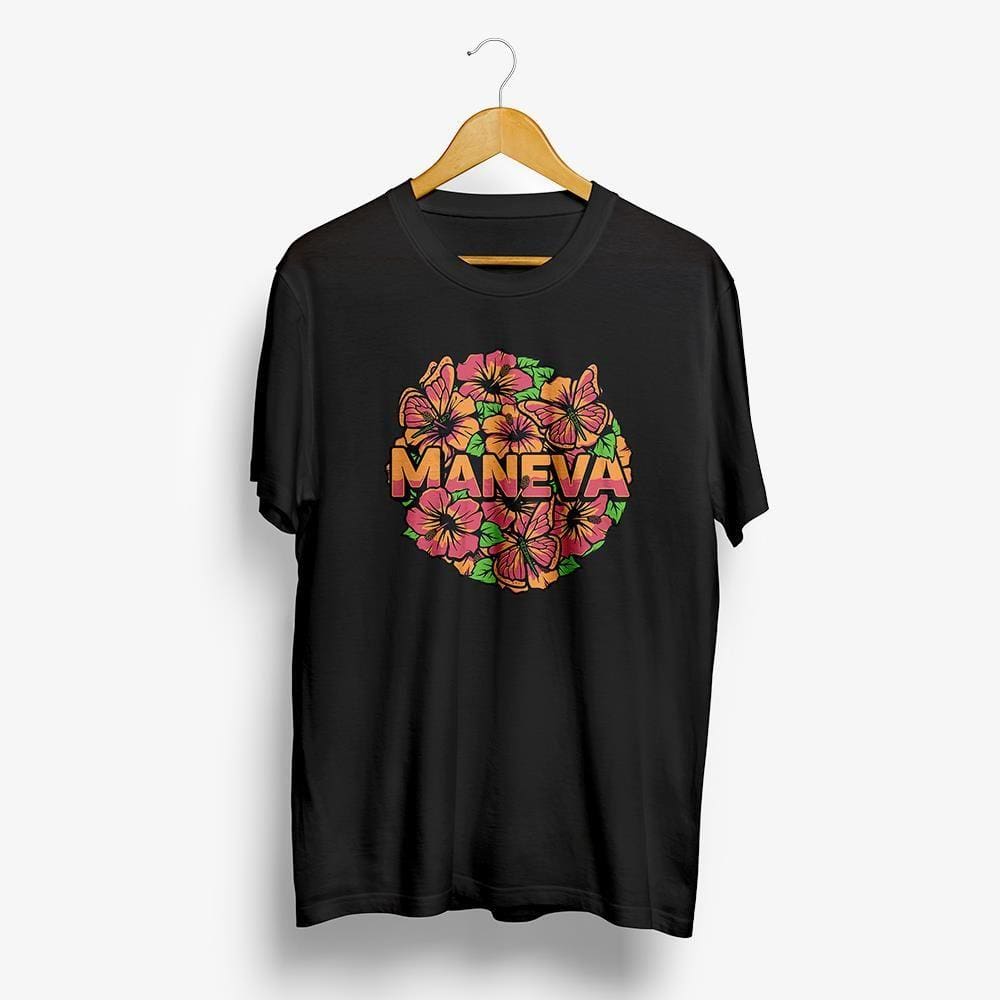 Maneva Camiseta Maneva - Tudo Vira Reggae - Flores GG | Preta
