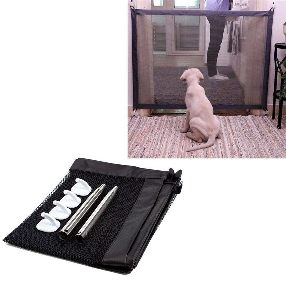 Kit 2 Telas Grade Porta Para Cachorro Pet Caes Bebe Gato Criança Casa Proteçao