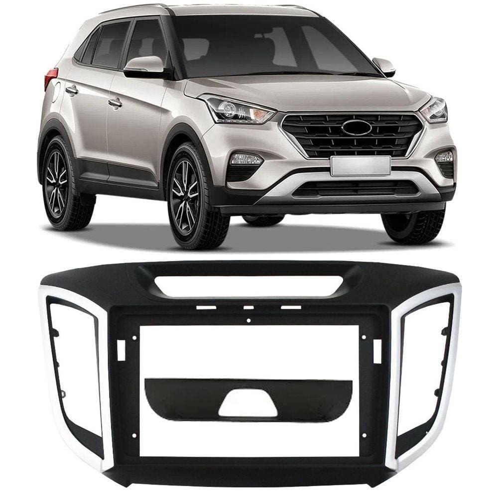 Moldura De Painel 2 Din 9” Polegadas Hyundai Creta