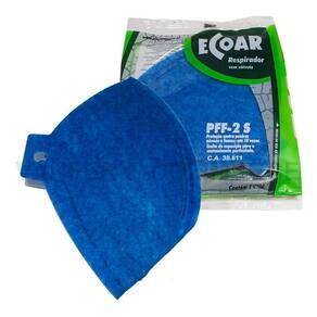 Máscara Descartável PFF2 N95 CA 38811 Sem Válvula Ecoar Azul Plastcor