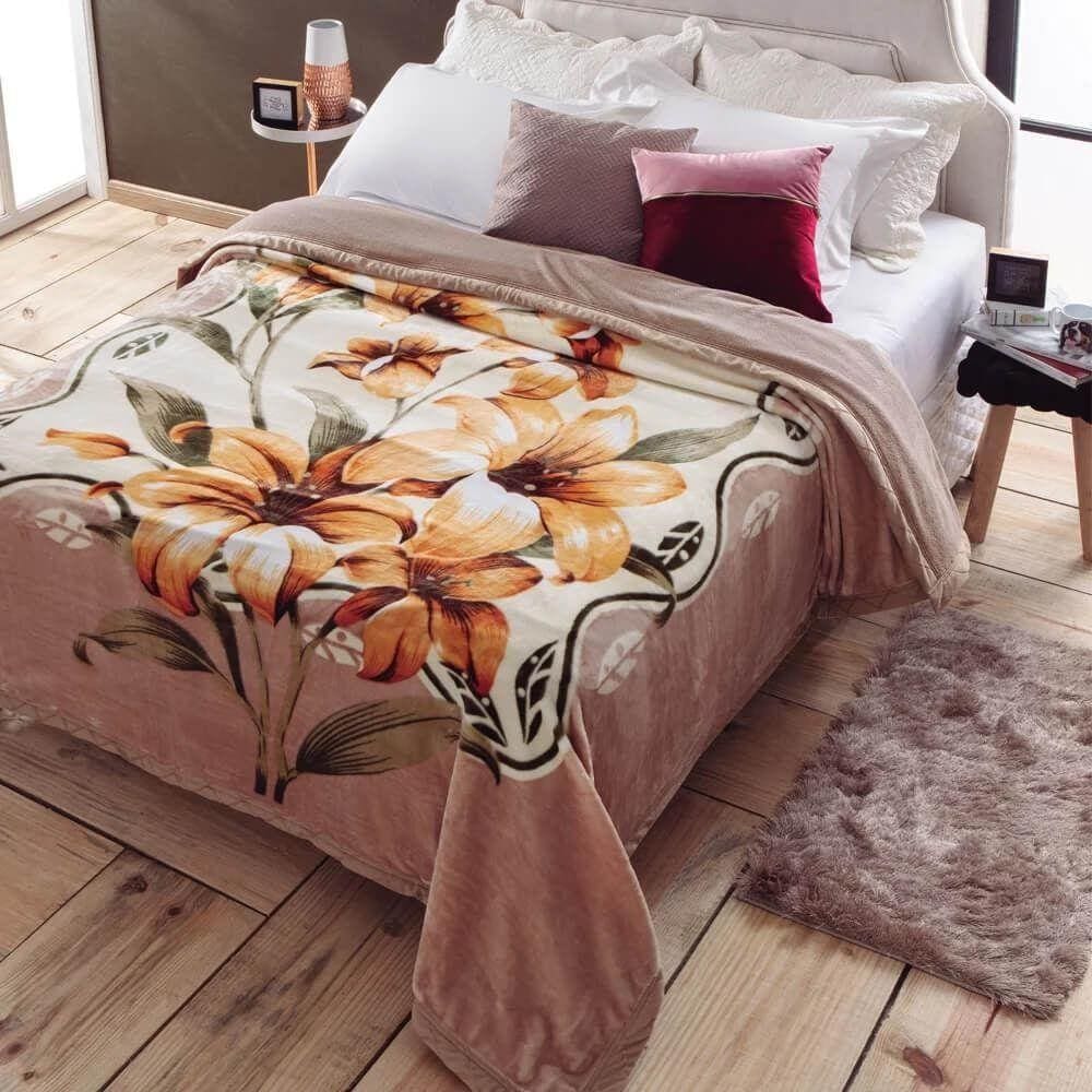 Cobertor De Microfibra King Double Action Rosa - Jolitex