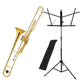 Kit Trombone De Pisto TB200P New York + Estante de Partitura S1