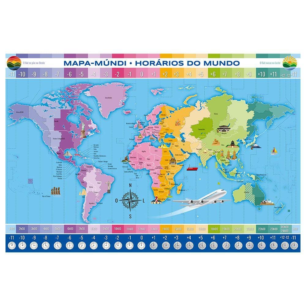 Puzzle 200 peças Horários do Mundo