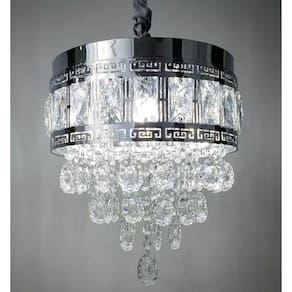 Lustre Pendente De Cristal Legítimo K9 - Prata