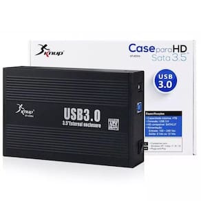 Case Hd Externo Knup Sata 3.5 Kp-Hd004 Usb 3.0 Preto