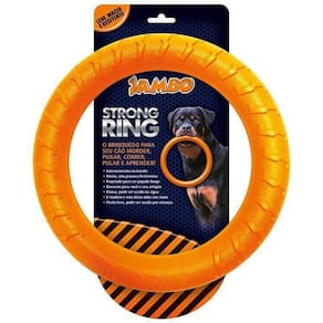 Brinquedo Para Cachorro Mordedor Anel Ring Strong Laranja