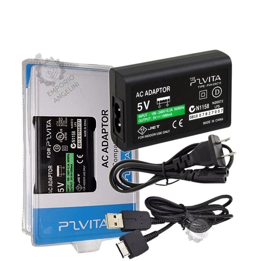 Fonte Carregador Bivolt Sony Ps Vita Psvita + Cabo Usb
