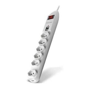 Filtro De Linha 6 Tomadas E 2 Entradas Usb Multilaser WI251
