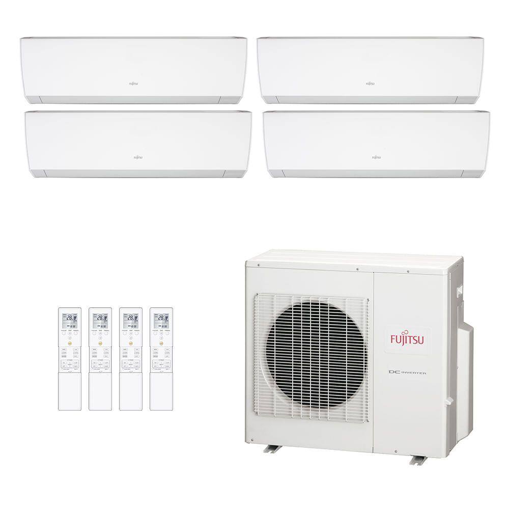 Ar-Condicionado Multi Split Inverter Fujitsu 27.000 BTUs (3x Evap HW 9.000 + 1x Evap HW 12.000) Quente/Frio 220V - 220V