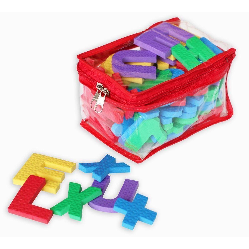 Bolsa Vermelha Com 76 Letras E Números Em Eva