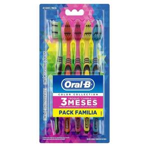 Escova Dental Oral-B Color Collection Pack com 5 Unidades