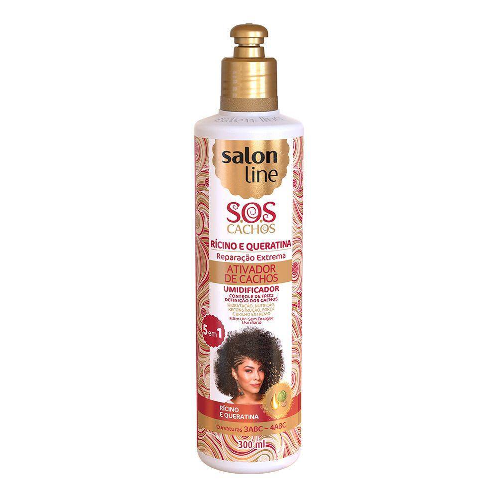 Ativador Cachos Salon Line Sos Cachos Ricino Queratina 300ml Casas Bahia