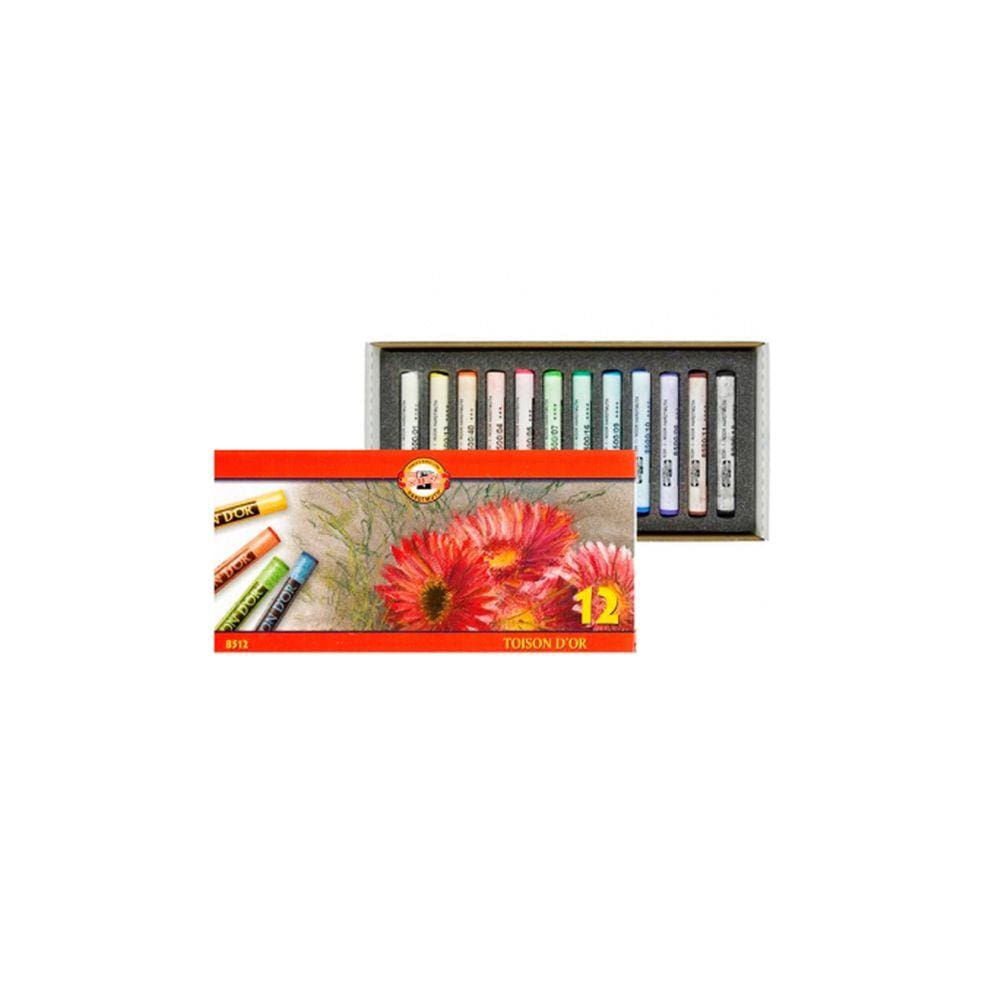 Estojo de Pastel Seco Toison D`or 12 Cores KOH-I-NOOR 8512