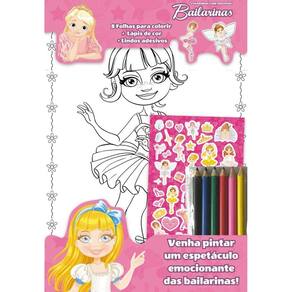 Bailarinas - Colorindo com Adesivos 02