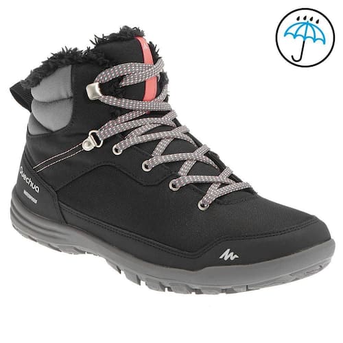 Bota feminina de trilha na neve impermeável SH100 é boa?