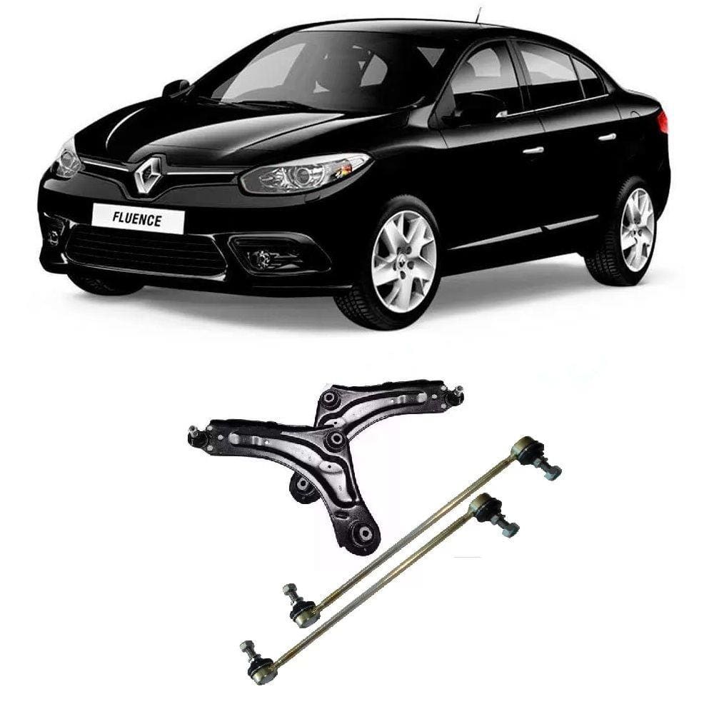 Bandeja + Bieleta Renault Fluence Dianteira 2009 Até 2017 O Par