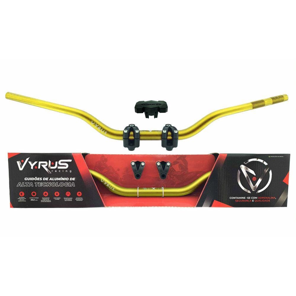 Guidão Vyrus Alto Fat Bar 28mm Com Protetor Espuma