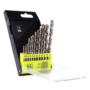 Kit Jogo De Brocas Para Metal Com 13 Peças + Estojo