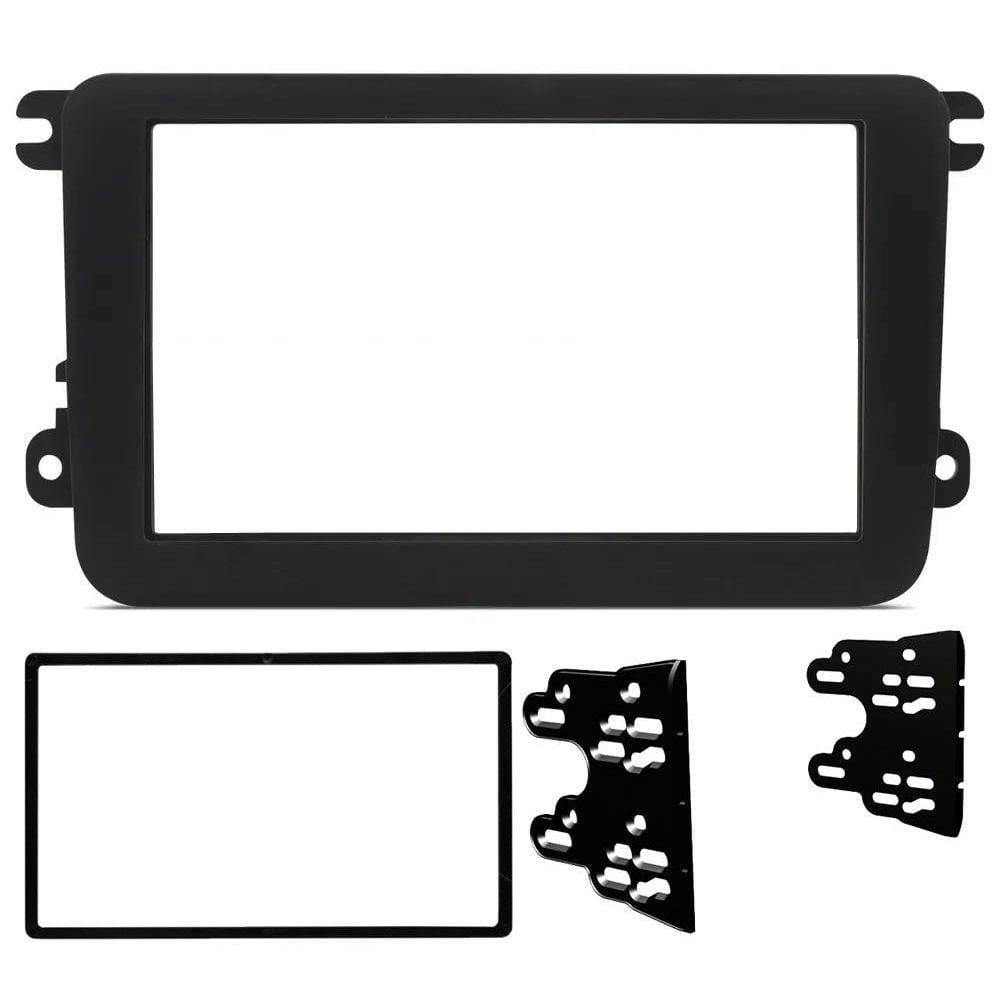 Moldura De Painel 2 Din Vw Jetta Passat Amarok Tiguan - Preto