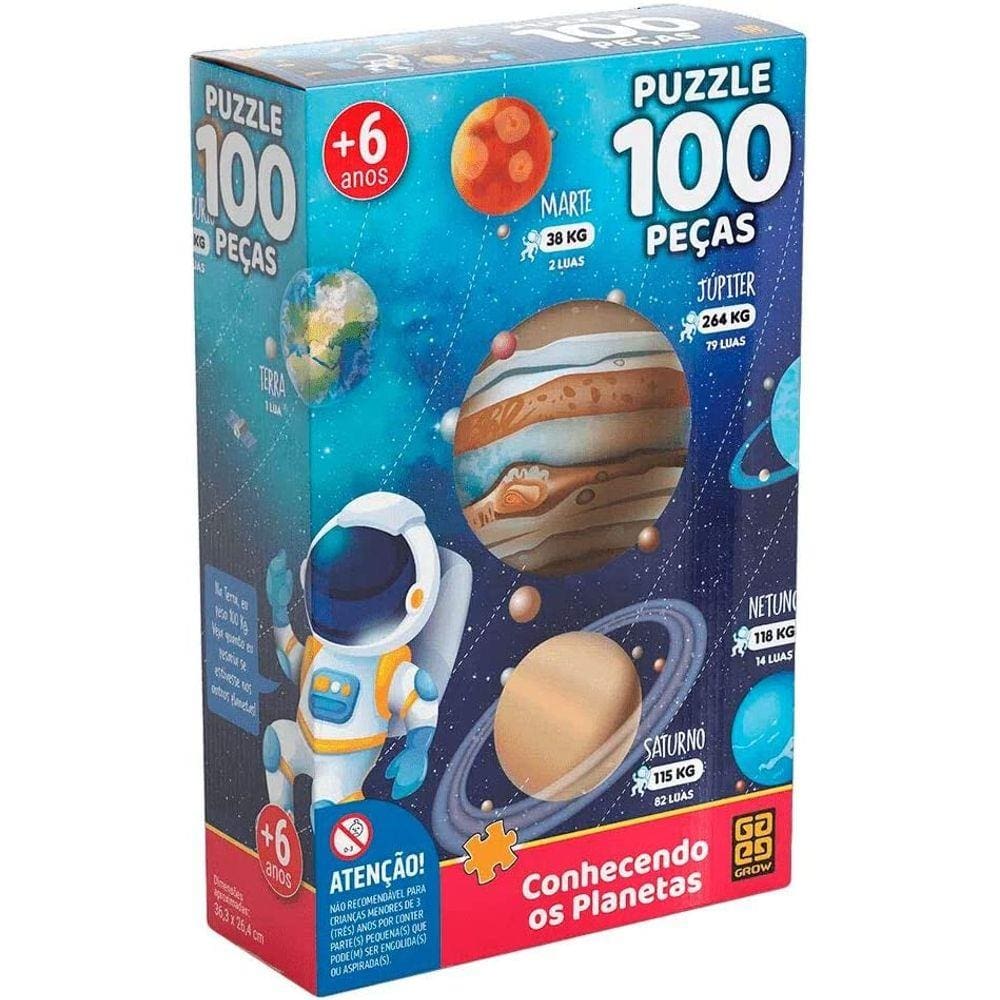 Quebra Cabeça - Conhecendo os Planetas 100 peças