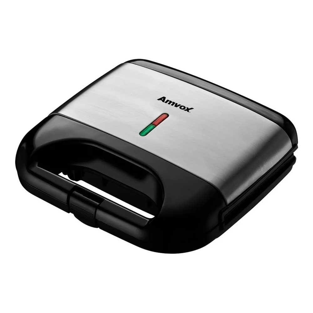 Sanduicheira Grill Amvox AMS 500 750W Preto - 127V