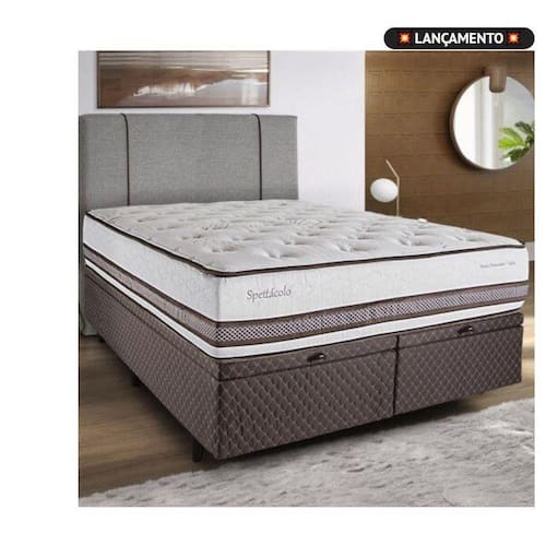 Cama Box Queen Size Herval Amore, Molas Ensacadas