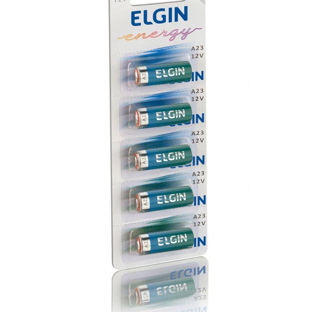 Bateria Alcalina A23 12V Elgin Blister C/ 5 unidades