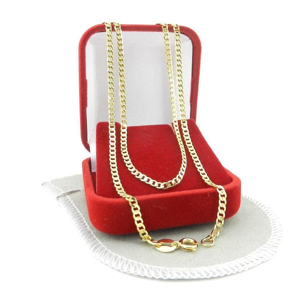 Corrente Masculina 60Cm 3Mm Largura Folheada Ouro Cr629