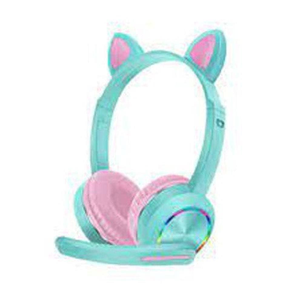 Headphone Headset Gatinho Orelha De Gato Com Led Fone De Ouvido Lt30 (Azul)