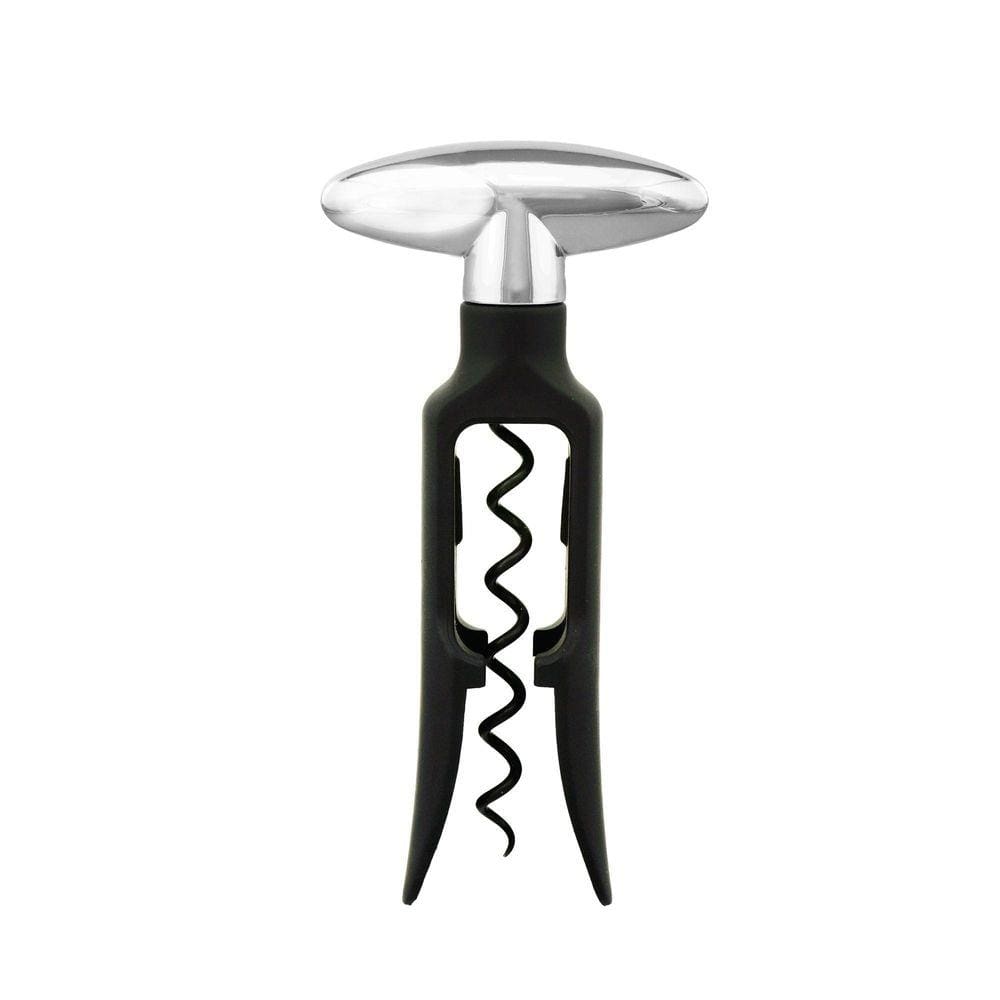 Saca-Rolhas Bon Gourmet Zinco Para Vinho 15X8X4Cm - Preto
