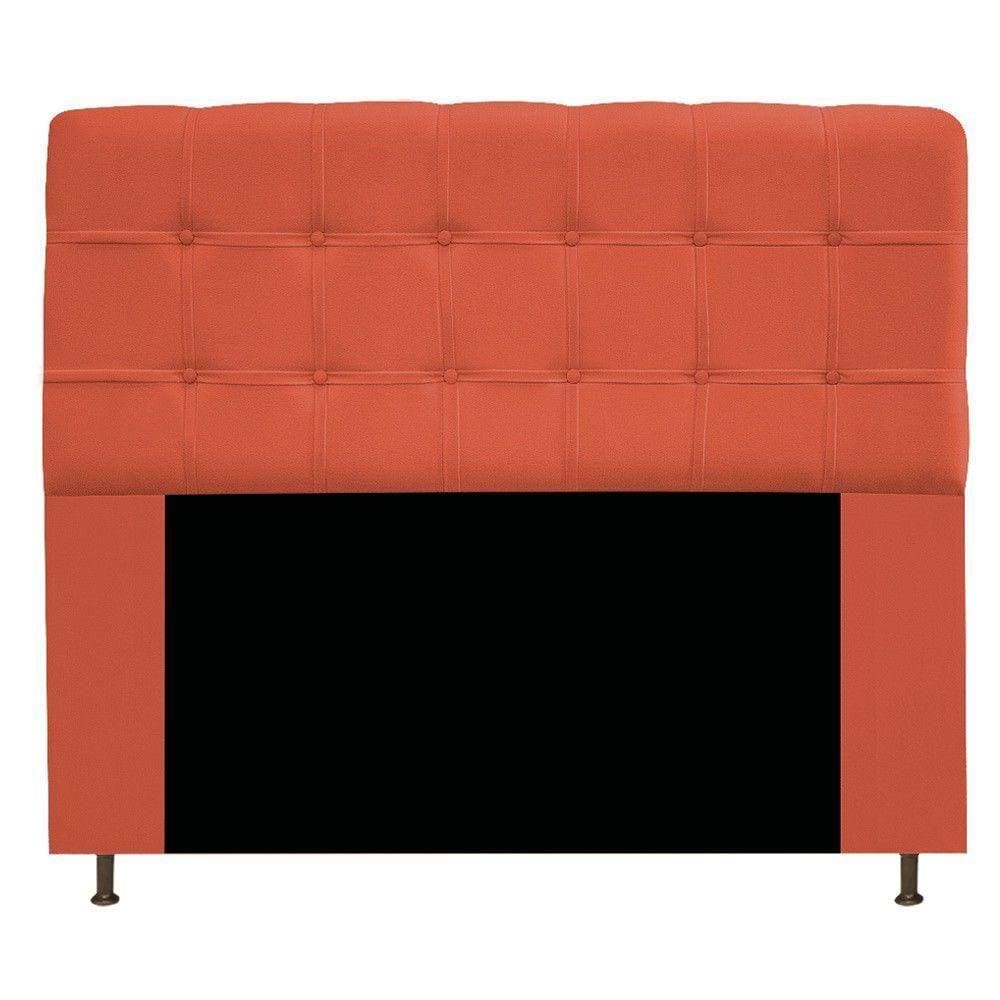 Cabeceira Estofada Mel 195 Cm King Size Suede Terracota