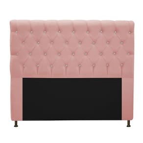 Cabeceira Estofada Cristal 160cm Queen Size Rosê