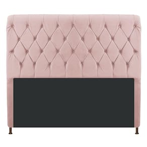 Cabeceira Estofada Cristal 140cm Casal Rosê