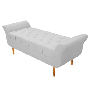 Recamier Ari 100 Cm Solteiro Corano Branco
