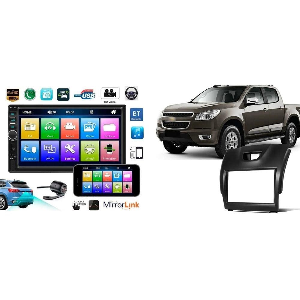Central Kit Multimidia Radio Som Chevrolet S10 TrailBlazer 2013 2014 2015 2016