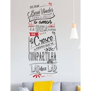 Adesivo Decorativo Sejam Bem Vindos, Família E Amigos