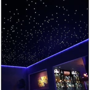 Kit 80 Noite Estrelada Fibra Otica Efeito Estrelado Branco