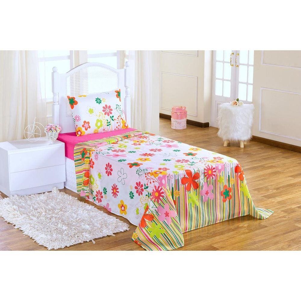 Jogo Lençol Solteiro Infantil 03 Pçs