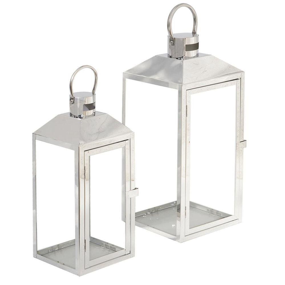 Conjunto Lanternas Preparaçãos Prata Design Moderno