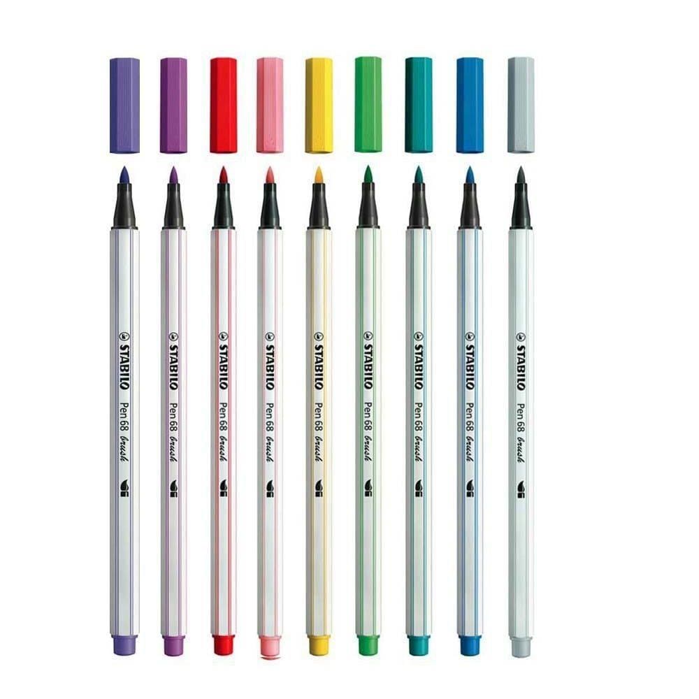 Caneta Stabilo Arty Pen 68 Brush 18 Cores Aquarelável