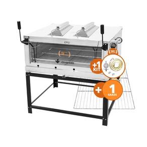 KIT - Forno Gás Industrial Roma Inox Infravermelho FIRIV110 + Grade extra + Kit Gás 2kg