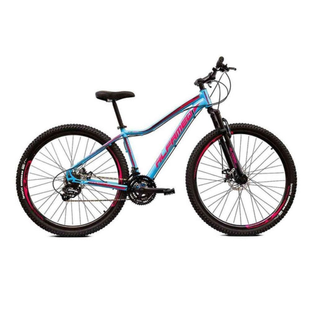 Bicicleta Aro 29 Feminina 21v Alfameq Pandora Freio a Disco Garfo Suspensão Alumínio