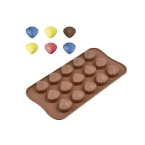 Forma Chocolate Antiaderente Em Silicone Concha 12 Cavidades