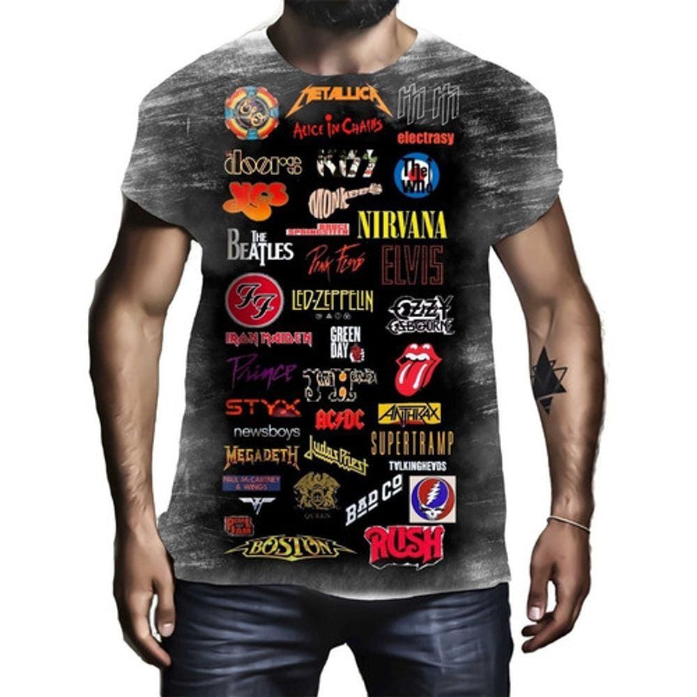 camisas de bandas de metal